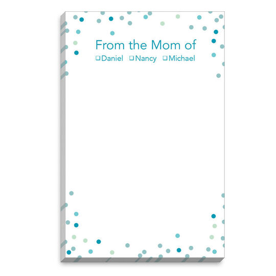 Aqua Confetti Mommy Notepads